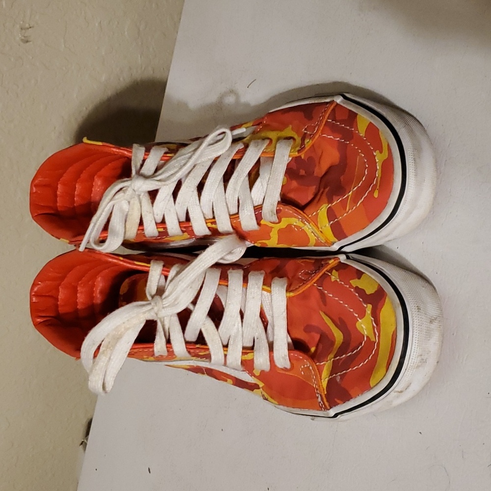 Vans 8.5 skate Orange Camo
